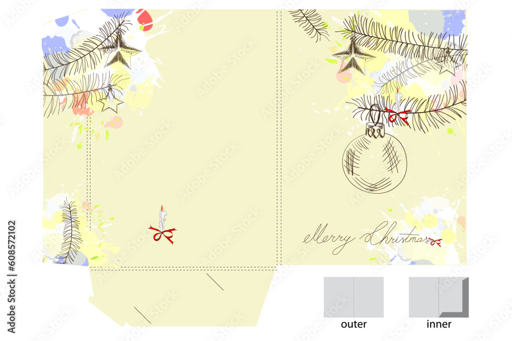Obraz premium Template for christmas folder