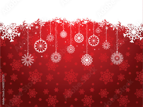 Grunge style Christmas background with snowflakes