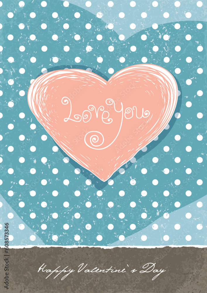 Valentines retro cute background. A4 format, vector, EPS10. Valentines retro cute background. A4 format, vector, EPS10.