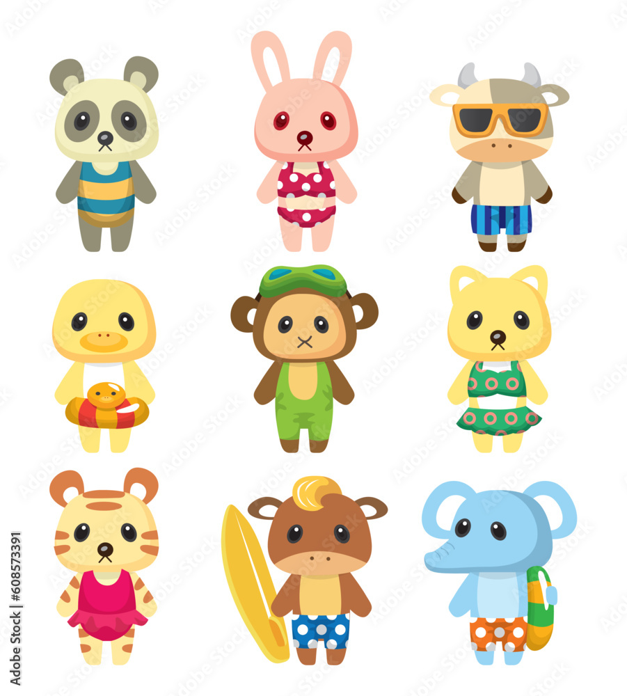 cartoon summer animal