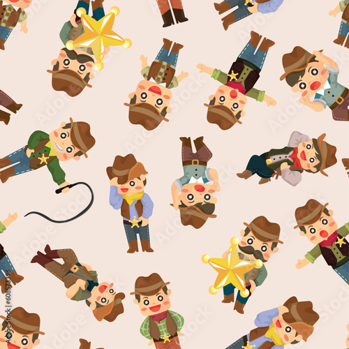 seamless west cowboy pattern