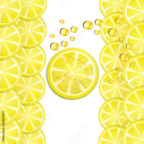 Background with lemon slice