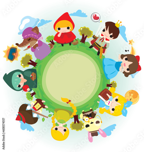 cartoon story people around world
