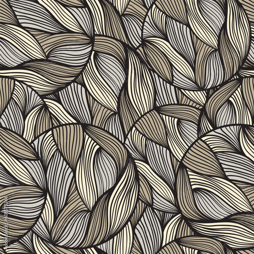vector seamless pattern with funky circles, looks like thread tangles