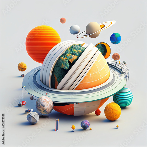 AI generative objects isometric constructions