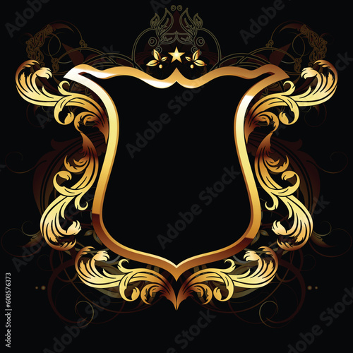ornamental shield, this illustration may be useful as designer work