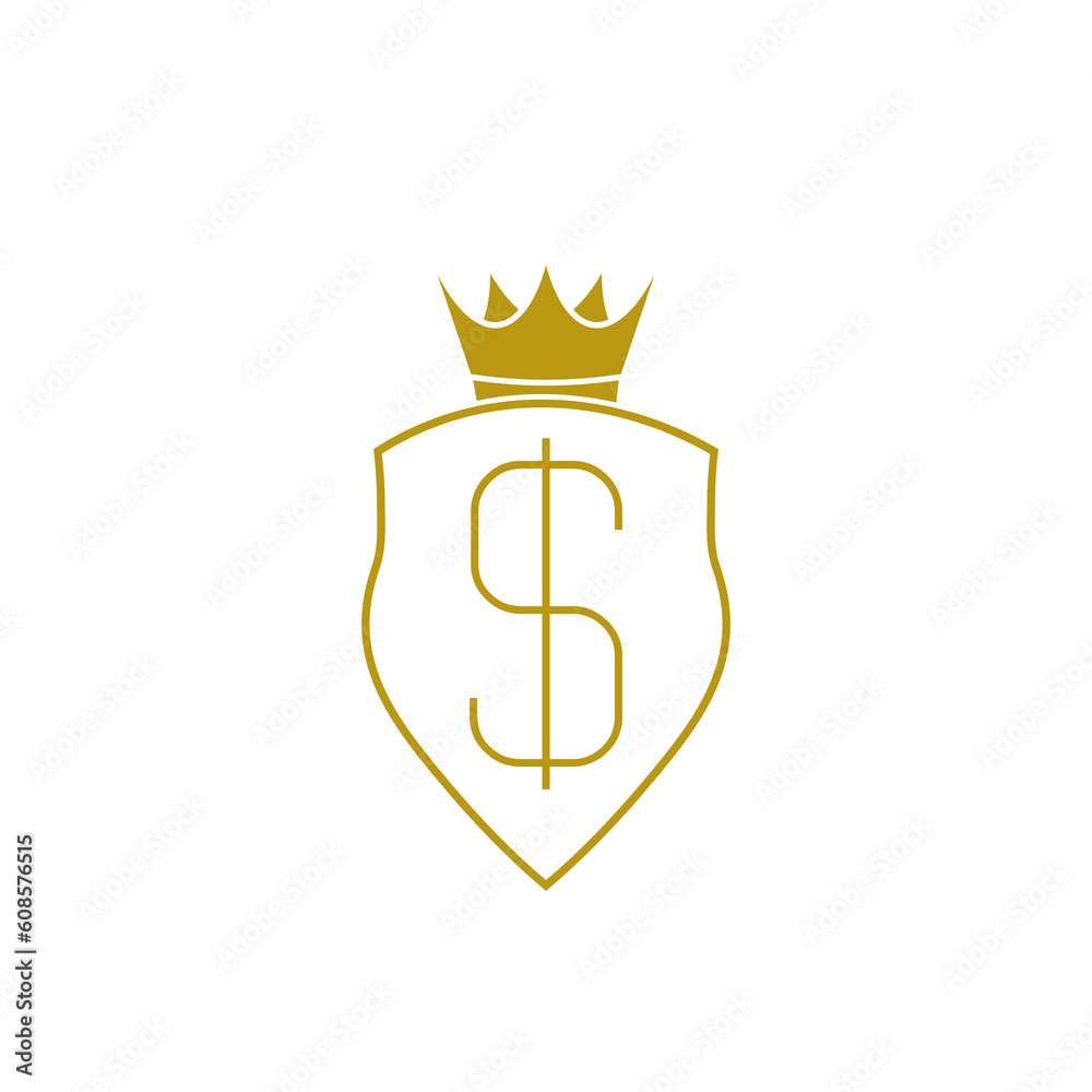 Money dollar symbol shield icon isolated on transparent background Money dollar symbol shield icon isolated on transparent background