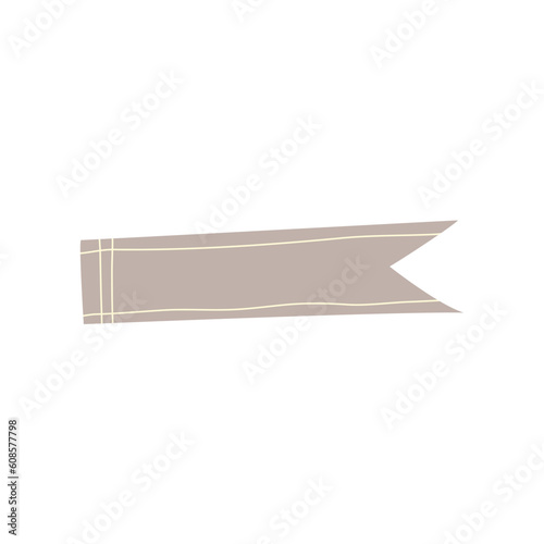 Tape Paper Sticker aesthetic hand drawn. Sticky for scrapbook nd border scotch. Washi strip aesthetic pastel color. Digital tape adhesive. Vector illustration
