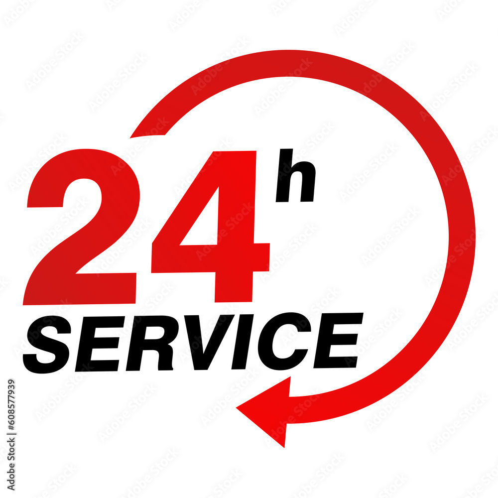 24 Hour Emergency Service Label 24 Hour Emergency Service Label