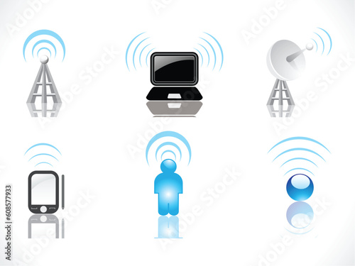 abstract wirless divice icon vector illustration