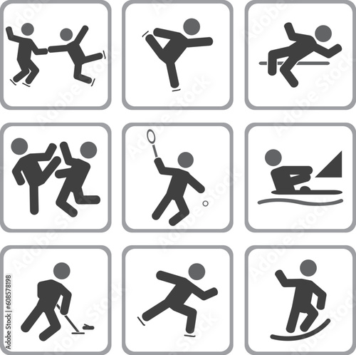 Set of sport icons. Vector illustration for you design