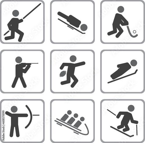 Set of sport icons. Vector illustration for you design
