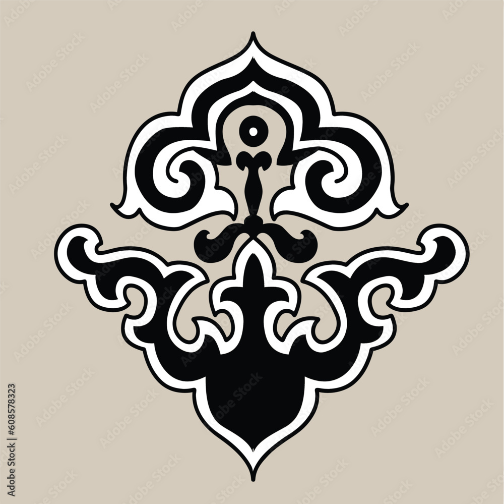ornament on brown background, vector illustration ornament on brown background, vector illustration