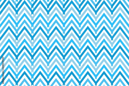 Blue white zigzag chevron wavy stripes lines geometric pattern