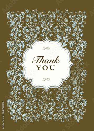 Vector Thank You Frame and Pattern. Easy to edit. Perfect for invitations or announcements.