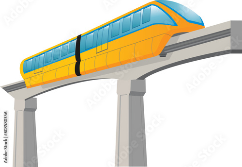 Monorail. Speed modern train