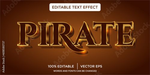 pirate Editable text effect style