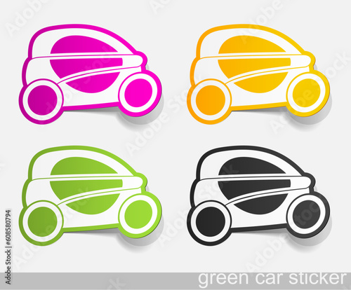 eco car, realistic design elements