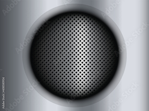 Brushed metal texture background hole in centre