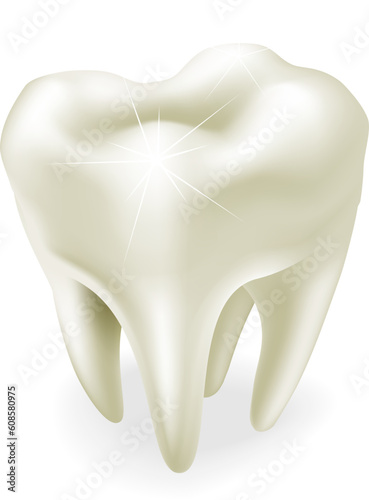 An illustration of a healthy wisdom tooth or molar