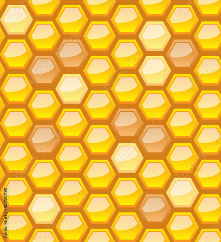 Seamless honeycomb pattern, vector illustration, eps10, 3 layers