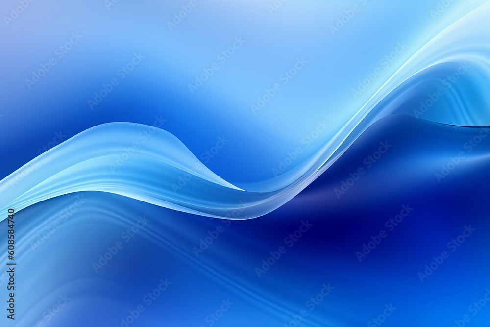 abstract blue background with flowing, smooth lines that shimmer and shine. Generative ai abstract blue background with flowing, smooth lines that shimmer and shine. Generative ai