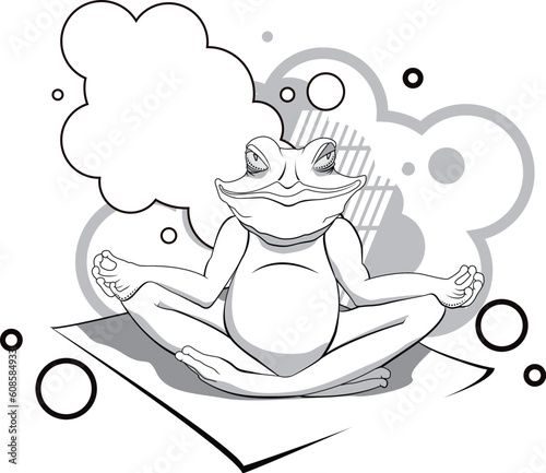 frog on the white background