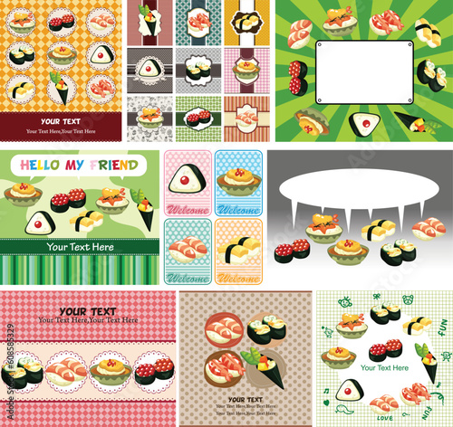 Fototapeta Naklejka Na Ścianę i Meble -  Japanese food menu card