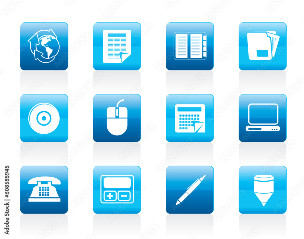 Business and Office tools icons  vector icon set 2