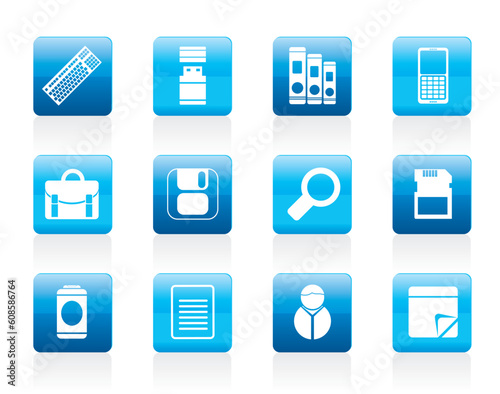 Business and Office tools icons - vector icon set 3