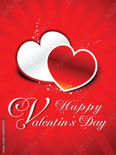 abstract Valentien's day greeting card vector illustration