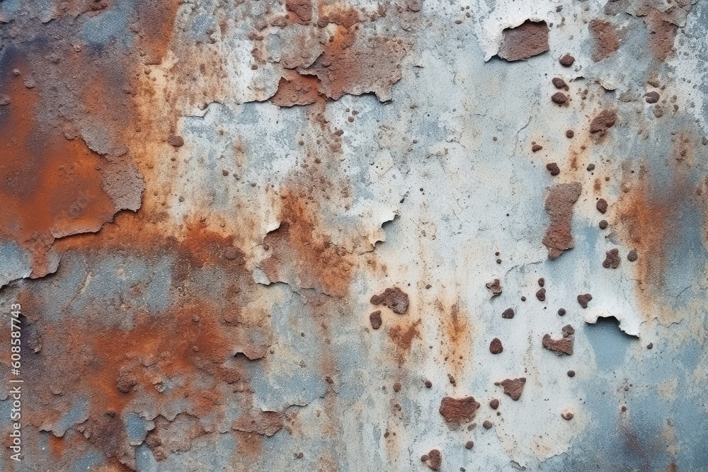 Rust of metals. Corrosive Rust on old iron white. Generative AI Rust of metals. Corrosive Rust on old iron white. Generative AI