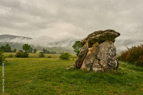 Dolmen de Sorginetxe es un monumento megalítico, declarado Bien de Interés Cultural, que está situado en la localidad española de Arrízala, provincia de Álava, País Vasco, España. photo