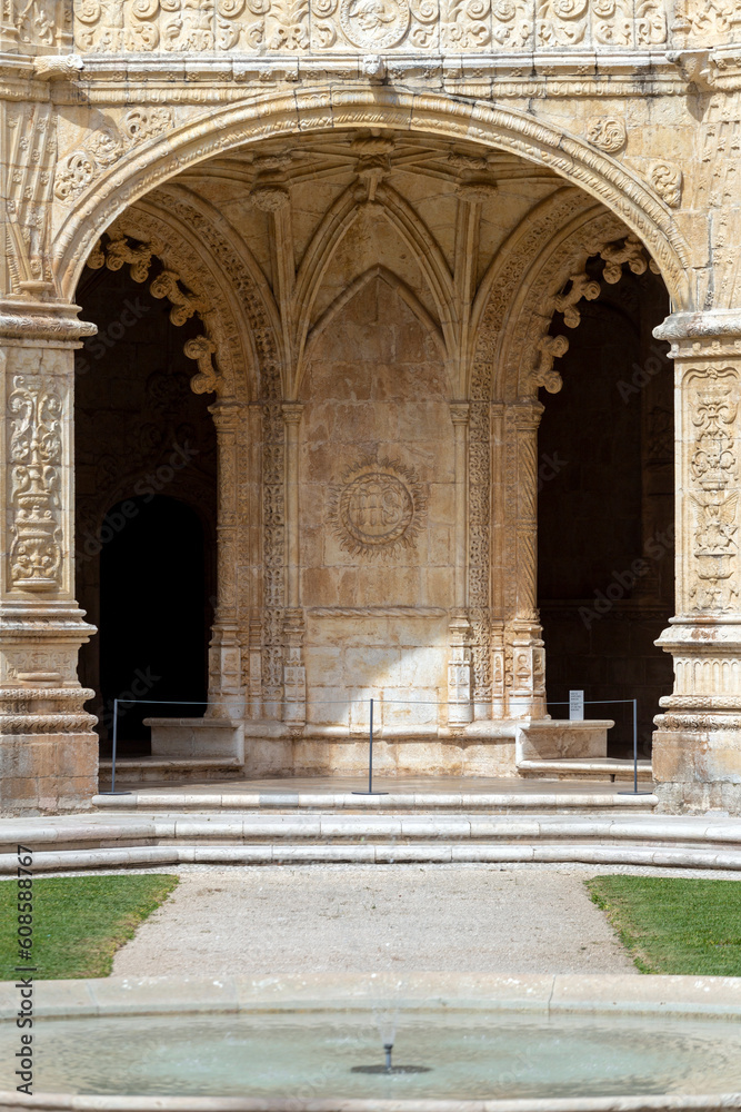 The Jeronimos Monastery on a summer day in Lisbon