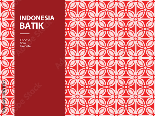 batik pattern seamless indonesia element independence day national drawing vintage fashion vector