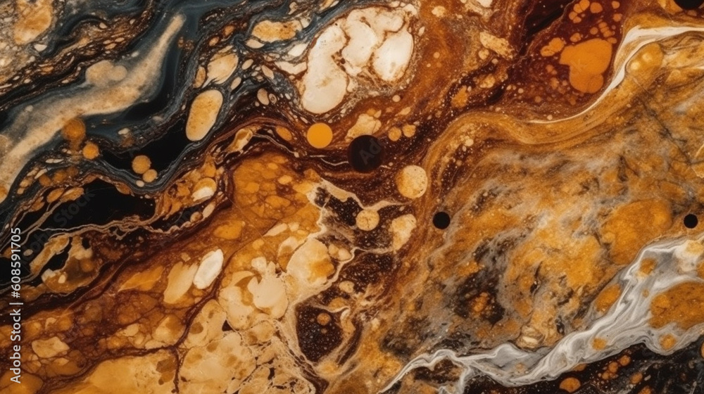 A close up of a marble table with a brown and tan marble surface.generative ai A close up of a marble table with a brown and tan marble surface.generative ai