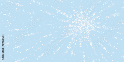 Snowy christmas background. Subtle flying snow