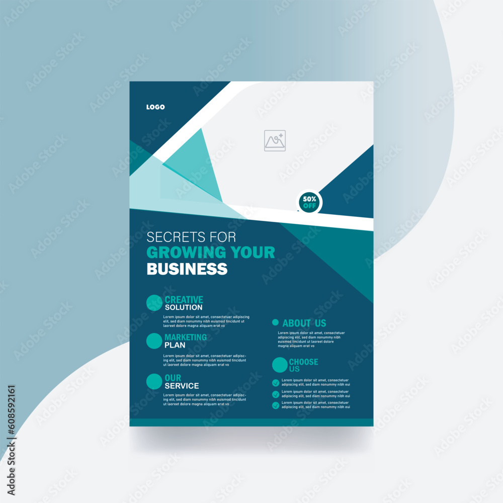Business flyer corporate brochure design background template 