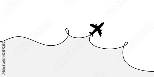 Plane opened blank space for text illustration