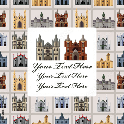 cartoon castle card