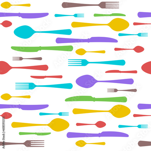 Cultery seamless vector pattern ideal for wallpapers and backgrounds