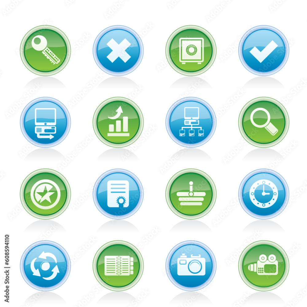 Business and office icons - vector icon set Business and office icons - vector icon set