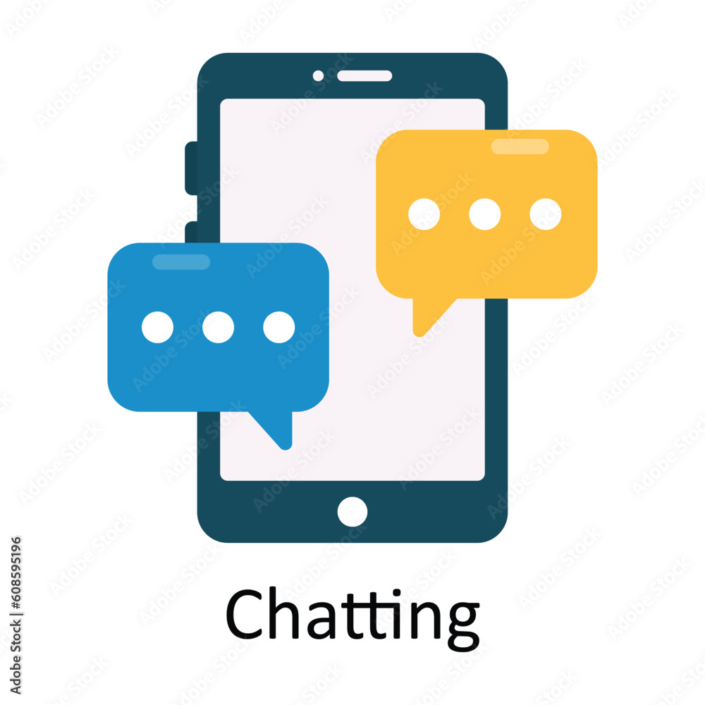 Chatting Vector  Flat Icon Design illustration. Sports and games  Symbol on White background EPS 10 File