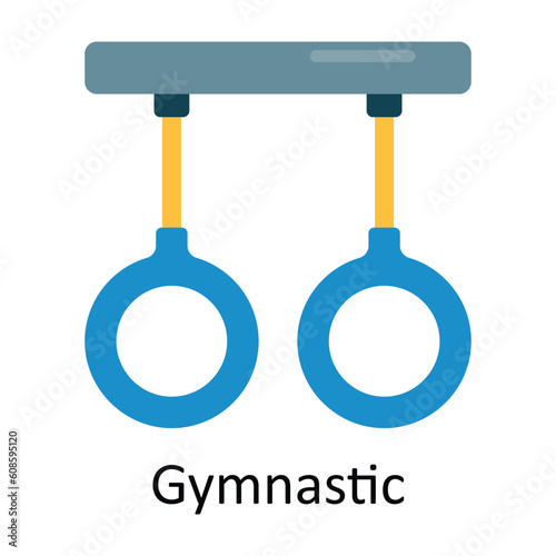 Gymnastic Vector  Flat Icon Design illustration. Sports and games  Symbol on White background EPS 10 File