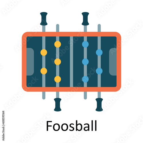 Foosball Vector  Flat Icon Design illustration. Sports and games  Symbol on White background EPS 10 File