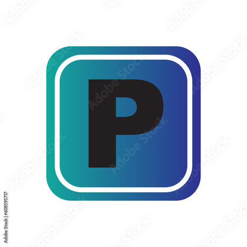 Traffic Sign Parking Icon Vector Illustration Design on a white background