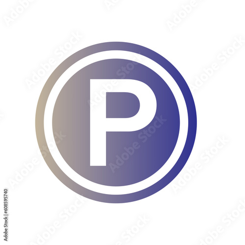 Traffic Sign Parking Icon Vector Illustration Design on a white background