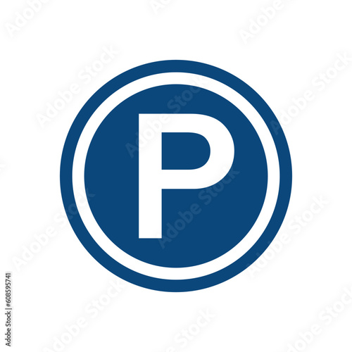 Traffic Sign Parking Icon Vector Illustration Design on a white background