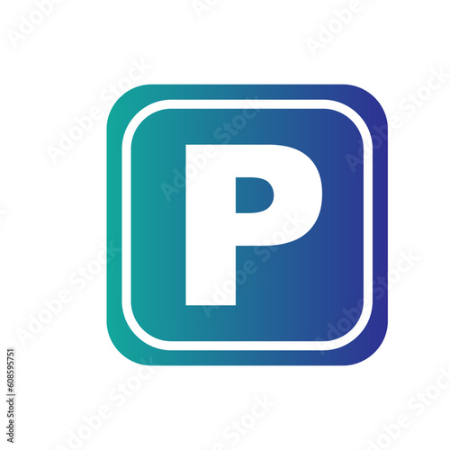 Traffic Sign Parking Icon Vector Illustration Design on a white background