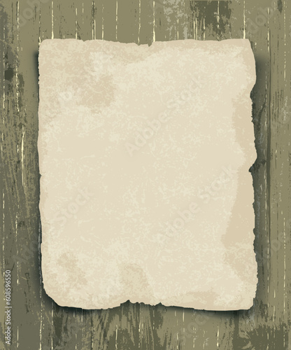 Old paper on the wood background